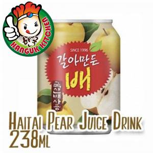 Haitai Pear Juice Drink Popular Korean Beverage 238ml (12 Cans / 1 Carton)